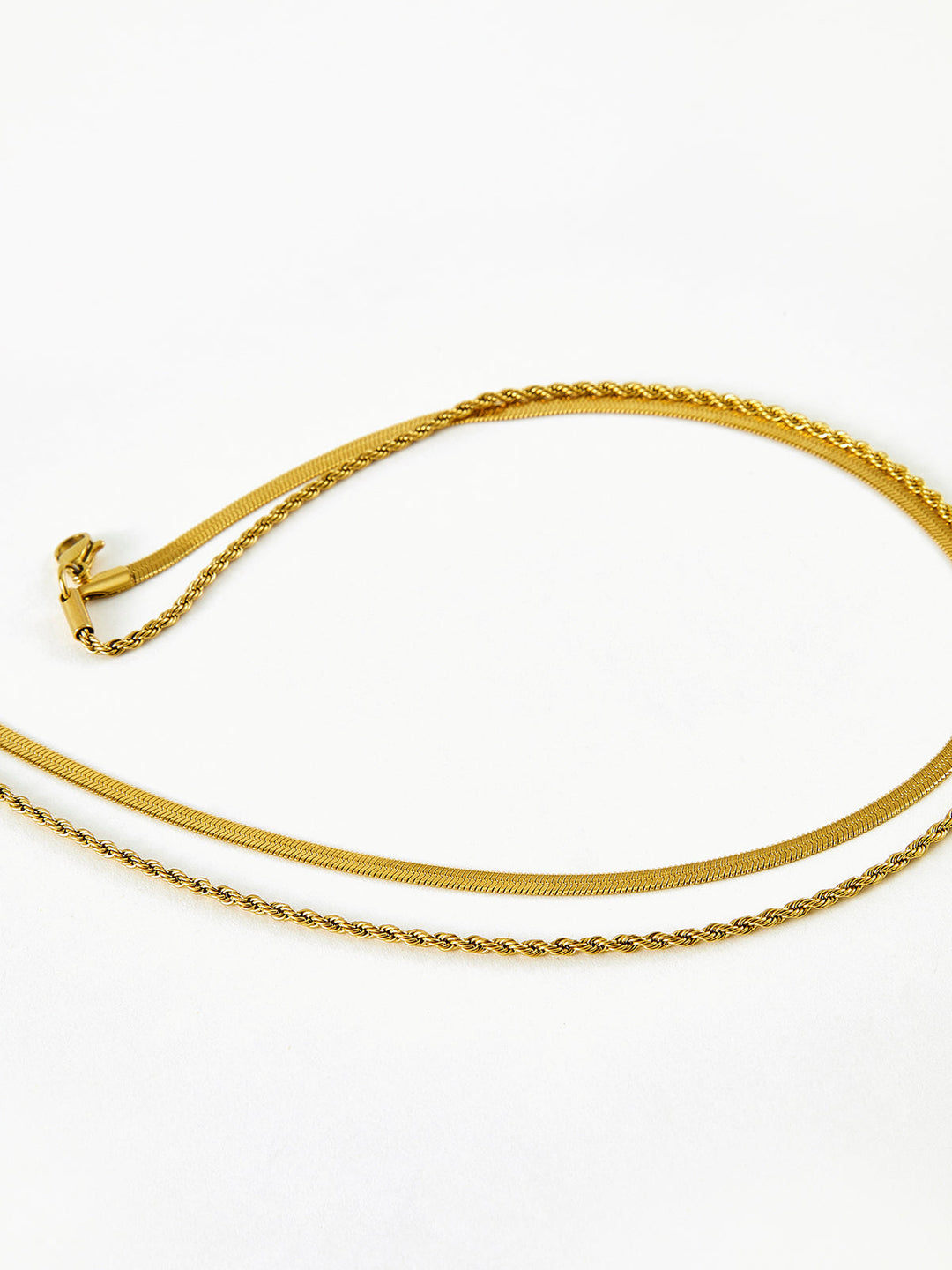 Collier Serpent et torsade à double chaîne