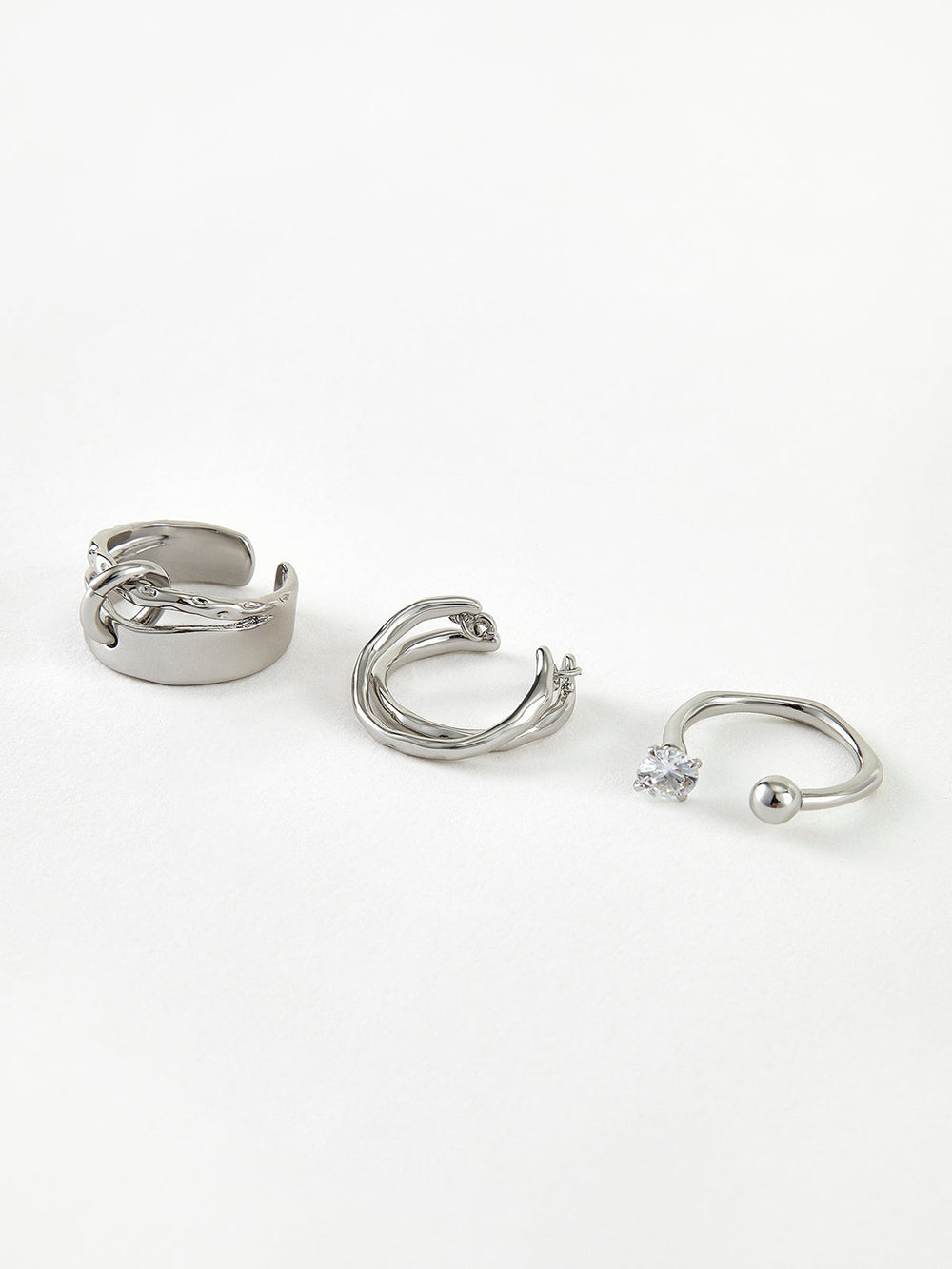 Bague Anneau Ouvert 3 Pièces