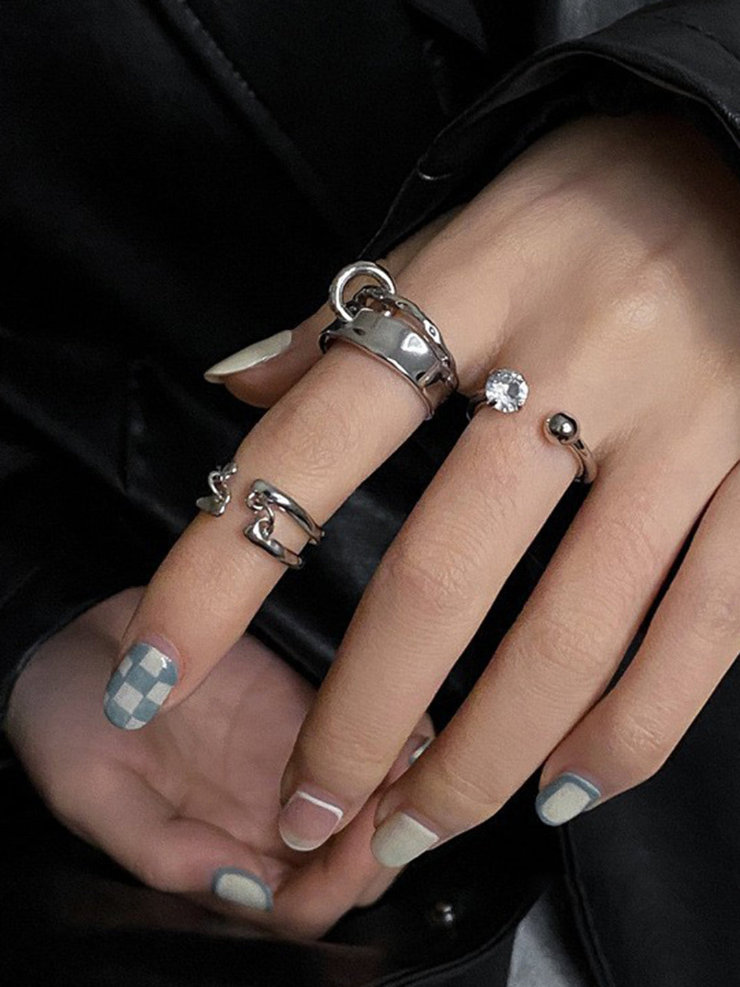 Bague Anneau Ouvert 3 Pièces