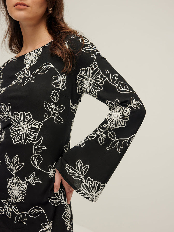 Robe Vintage en Jacquard Pur Coton