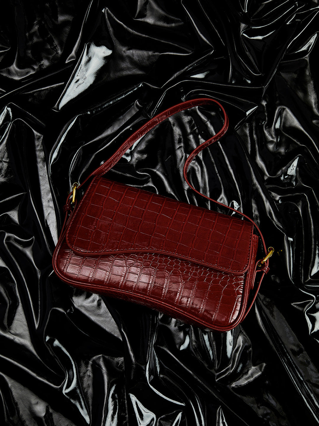 Sac bandoulière à carreaux à boucle