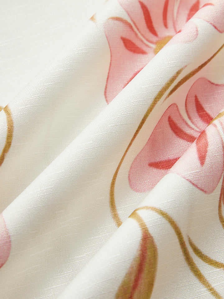 Robe Courte sans Manches Imprimé Romantique