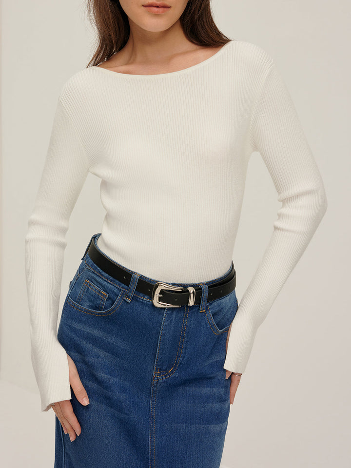 Pull sans dos à boutons
