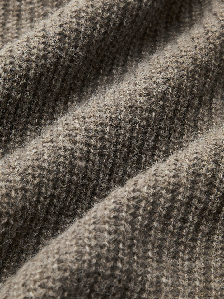 Cardigan à poches patchwork asymétrique