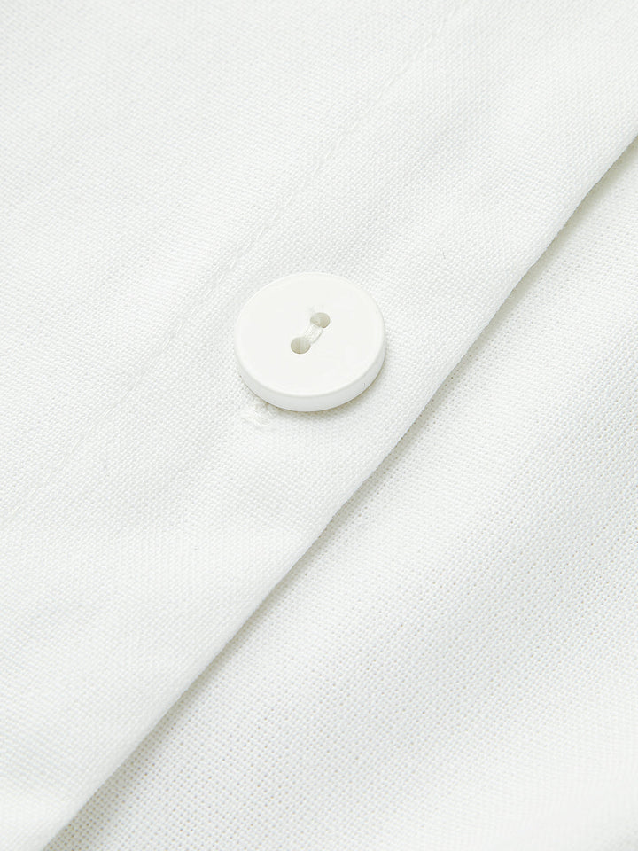 Débardeur Boutonné en Mélange de Lin