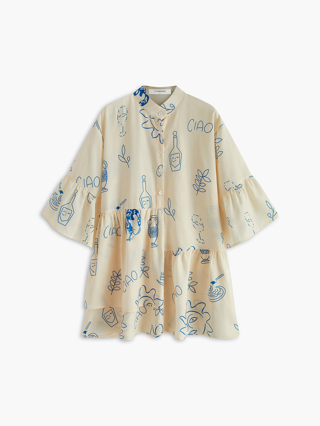 Robe Courte Oversized "Sun Print"