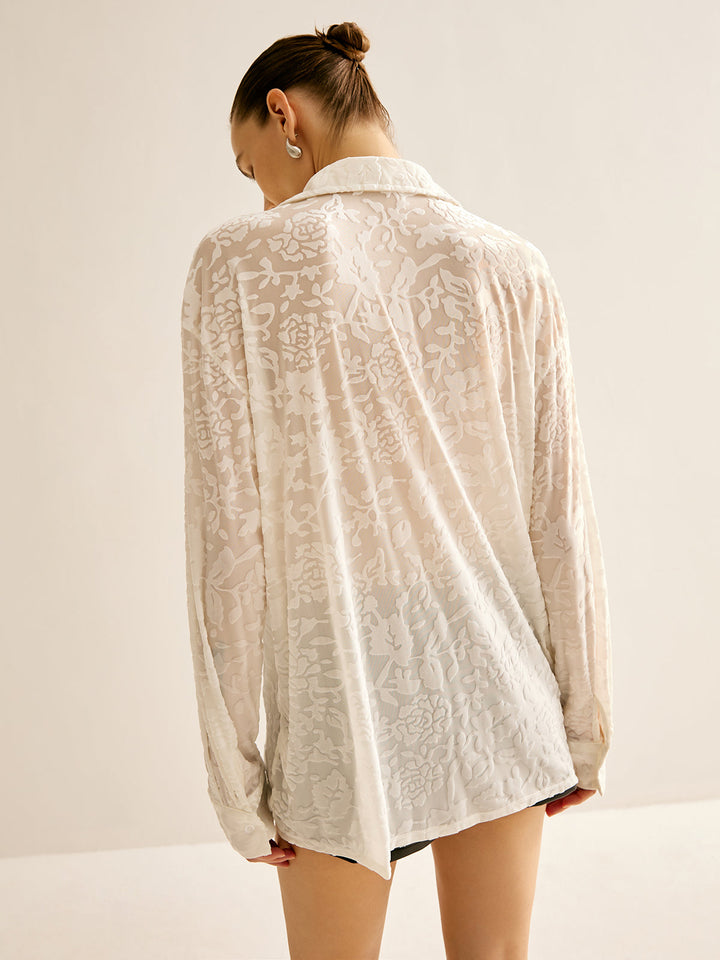 Polo Jacquard Semi-Transparente