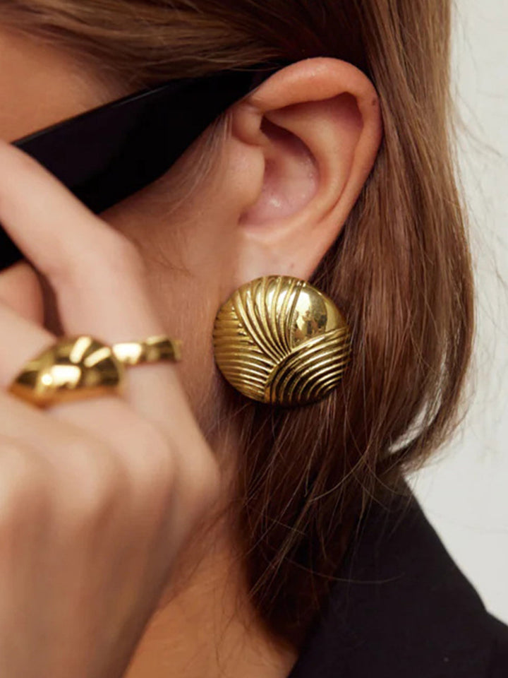 Boucles d'oreilles Oblates Ondulées