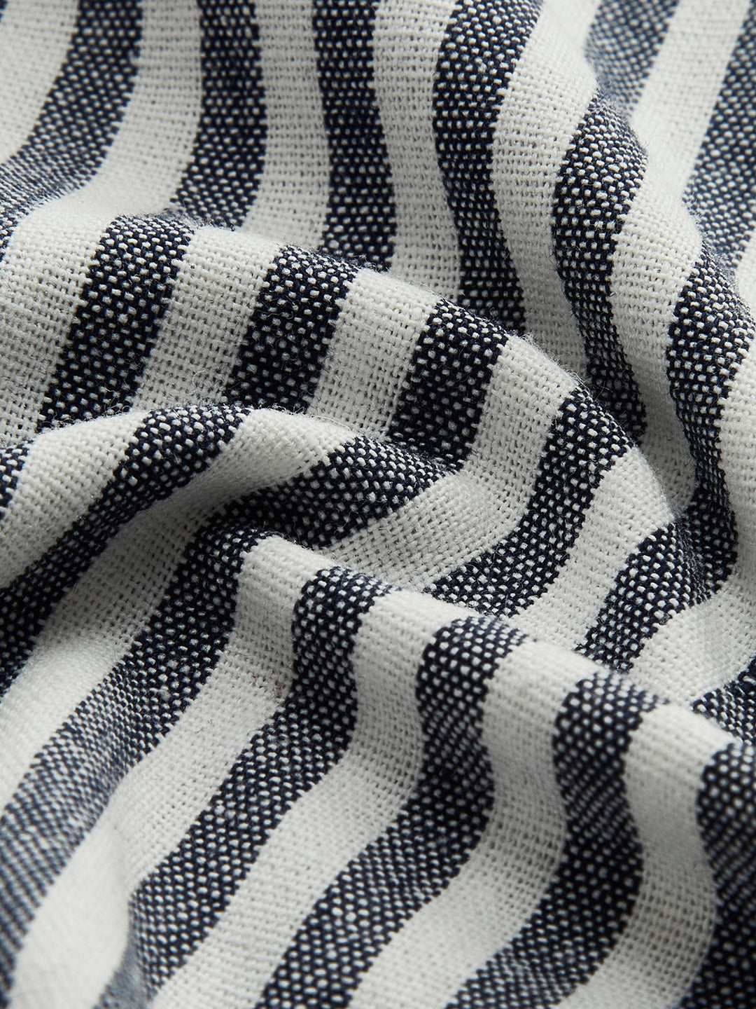 Chemise ample à rayures tennis en coton et lin