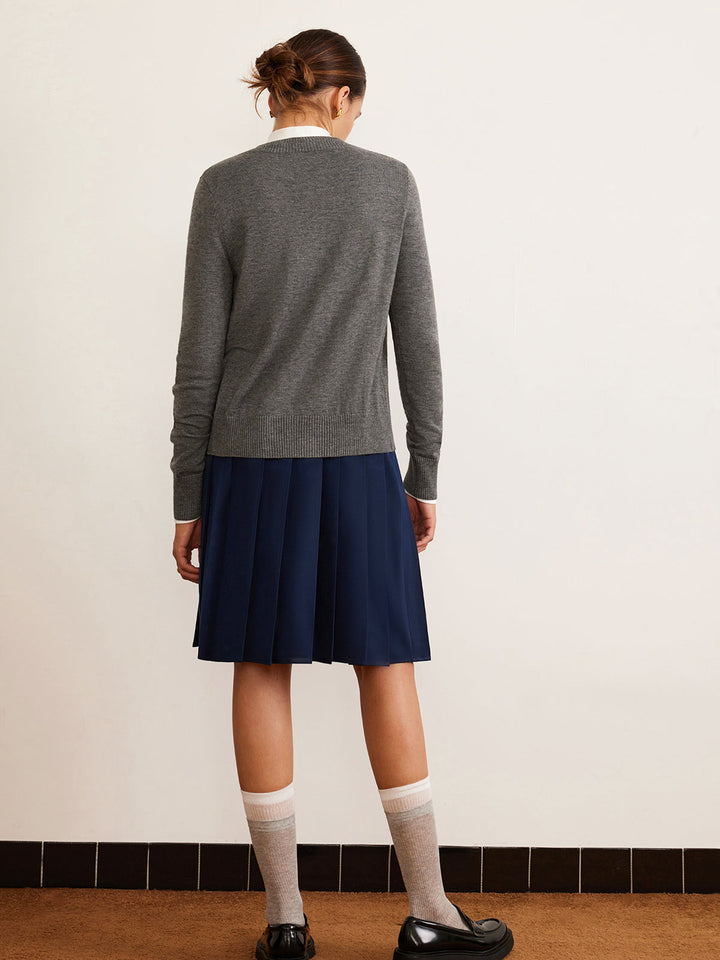 Cardigan croisé en mélange de laine