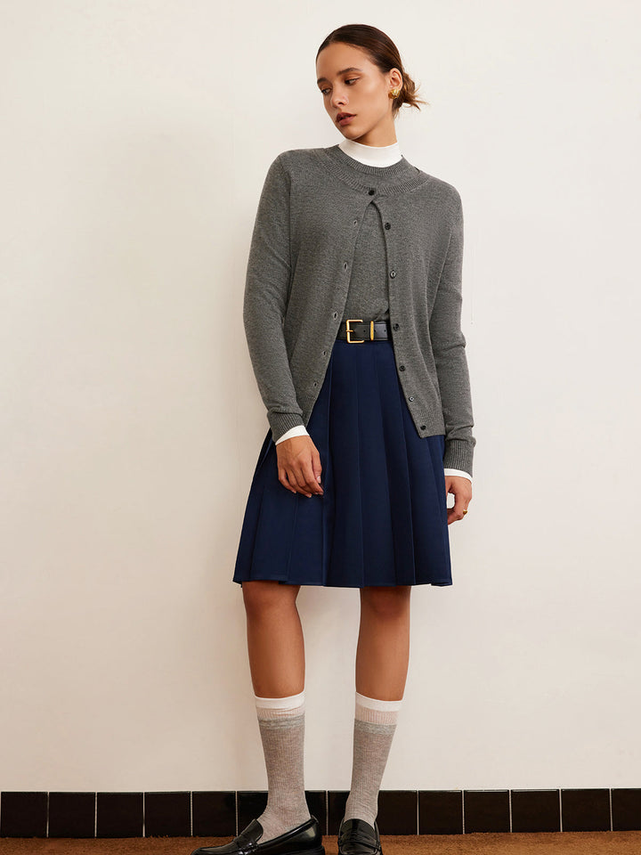 Cardigan croisé en mélange de laine