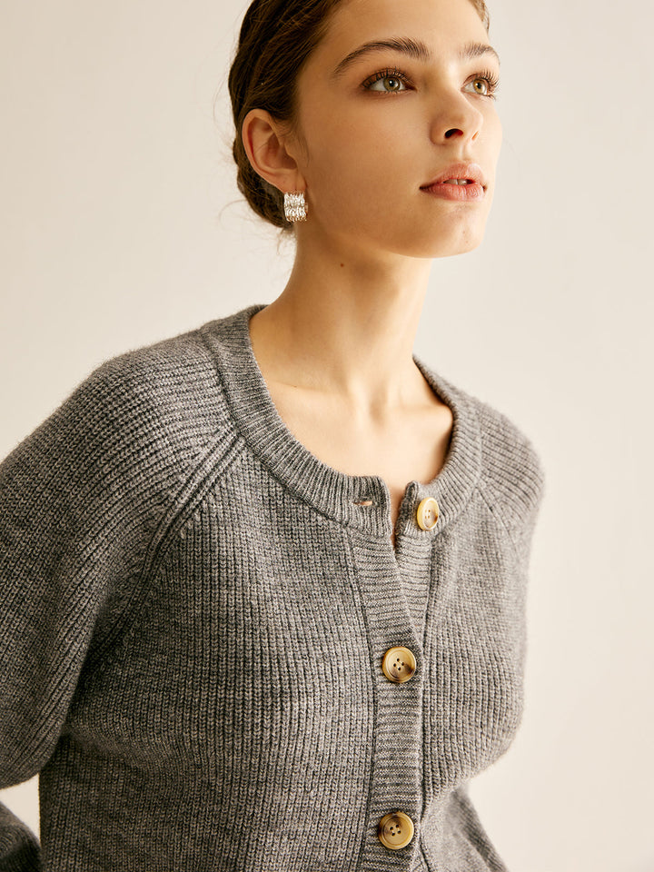 Cardigan Douillet à Boutons
