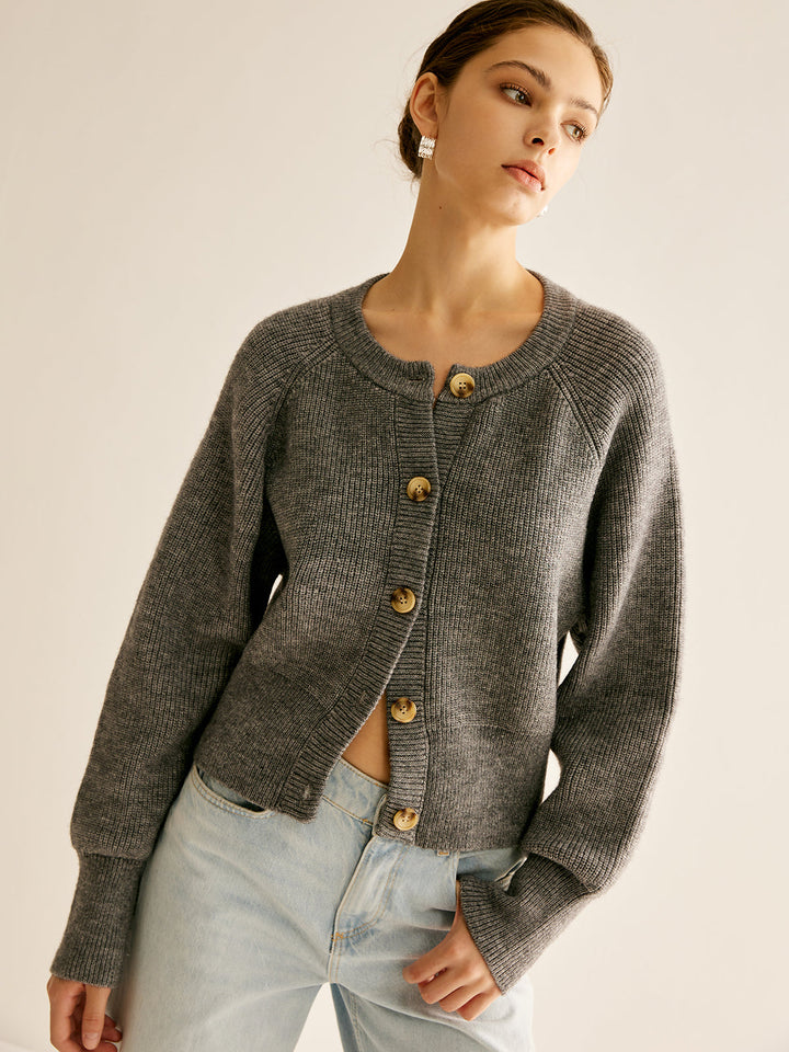 Cardigan Douillet à Boutons