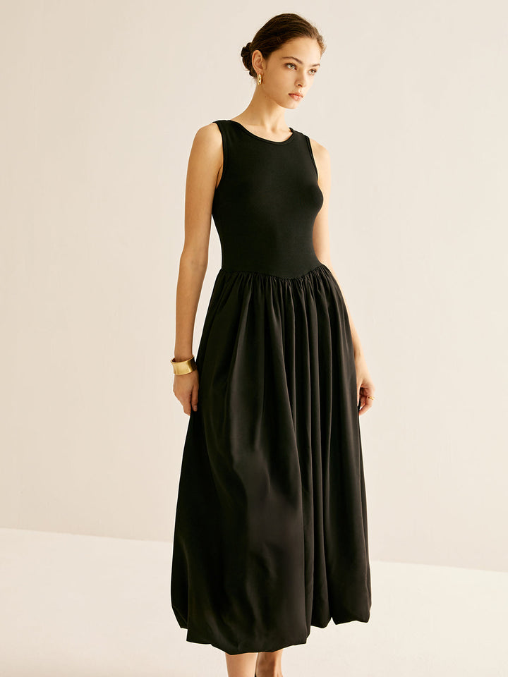 Robe Robe Jupe Longue Plissée en Jersey