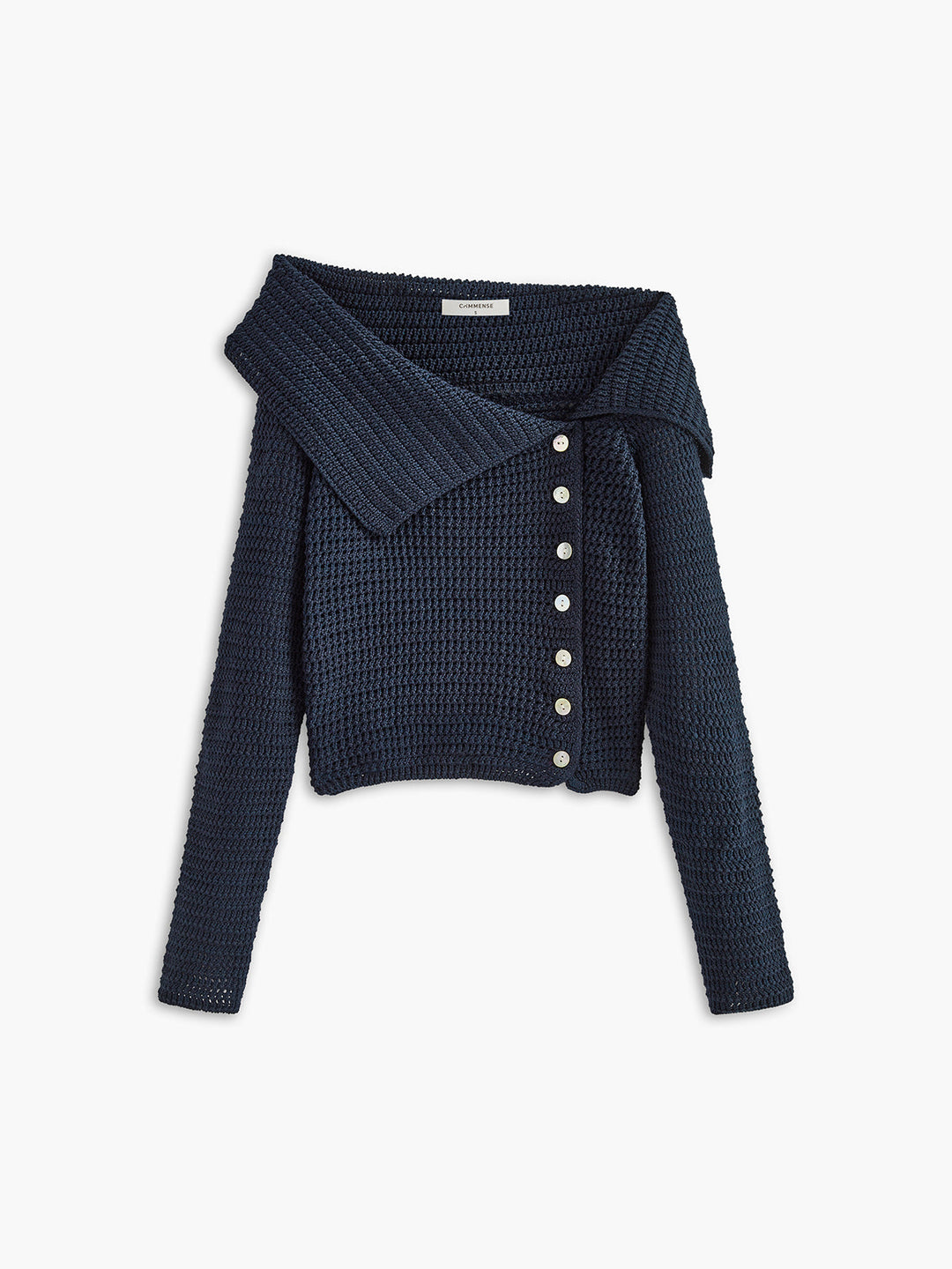 Haut en tricot à poitrine asymétrique
