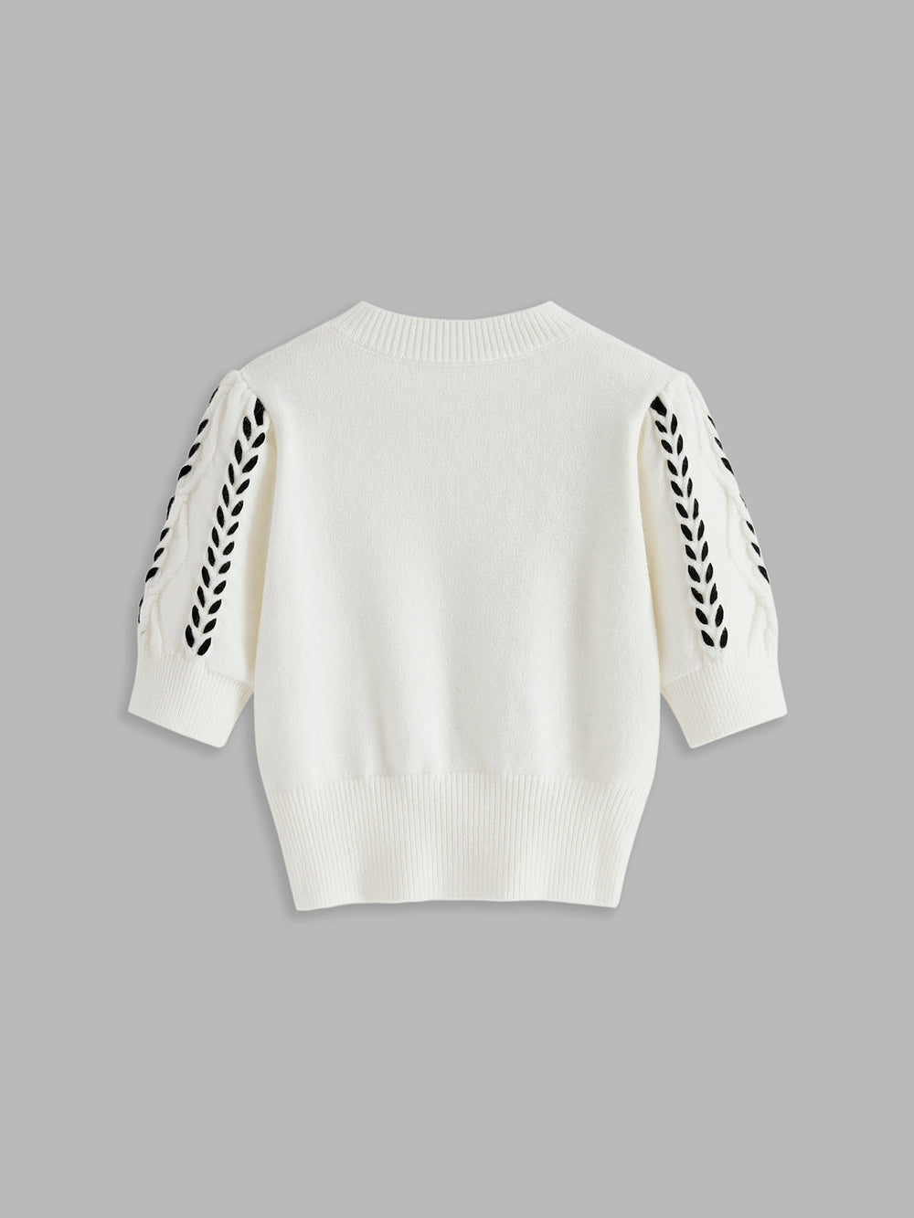 Haut en tricot à liseré contrastant