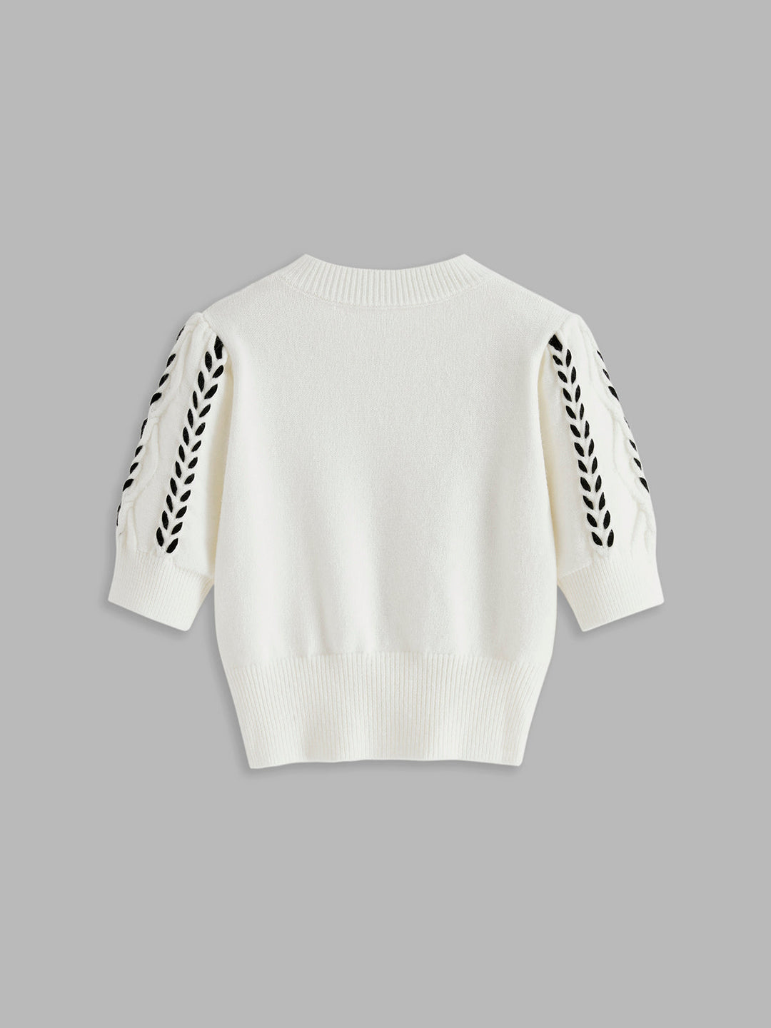 Haut en tricot à liseré contrastant