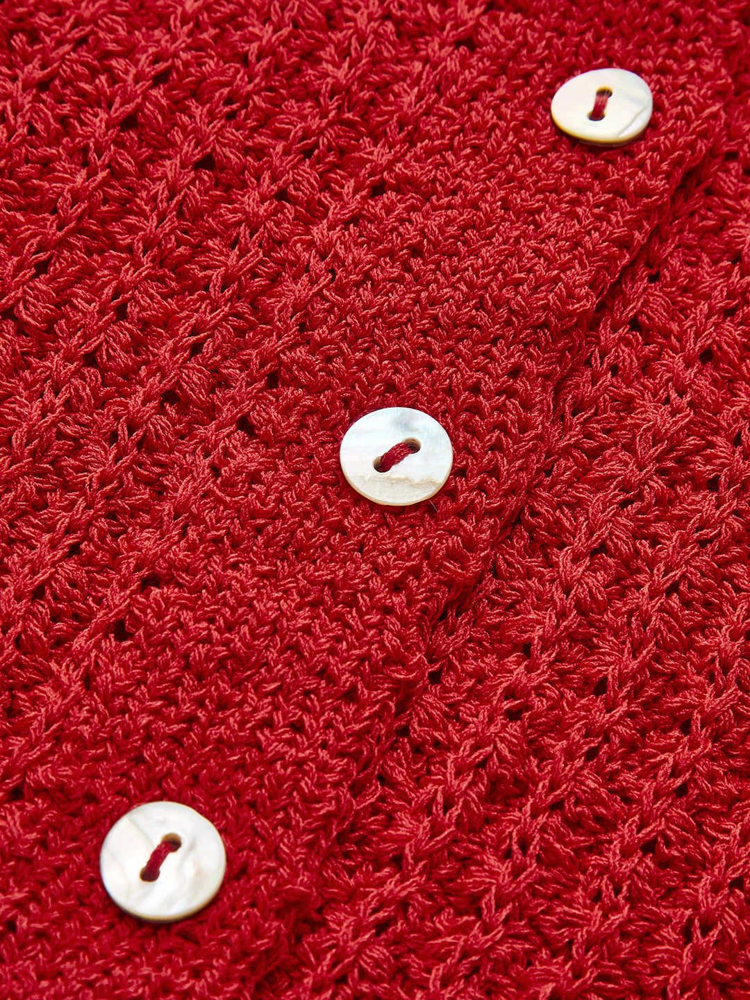 Cardigan à Encolure Festonnée