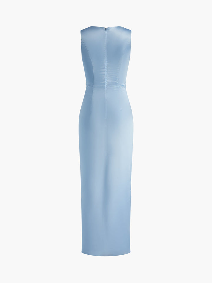 Robe Longue Débardeur à Bordure Volante