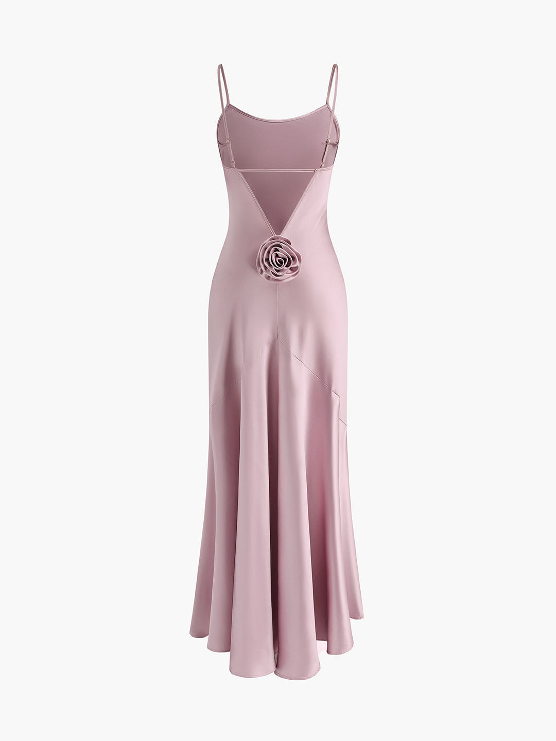 Robe Longue Dos Nu Plissée Rosette