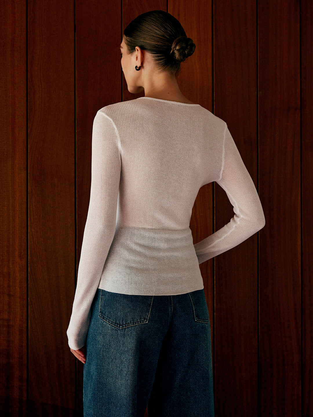 Haut en tricot fin et douillet avec boutons