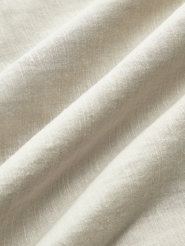 Robe Longue Plissée en Coton et Lin