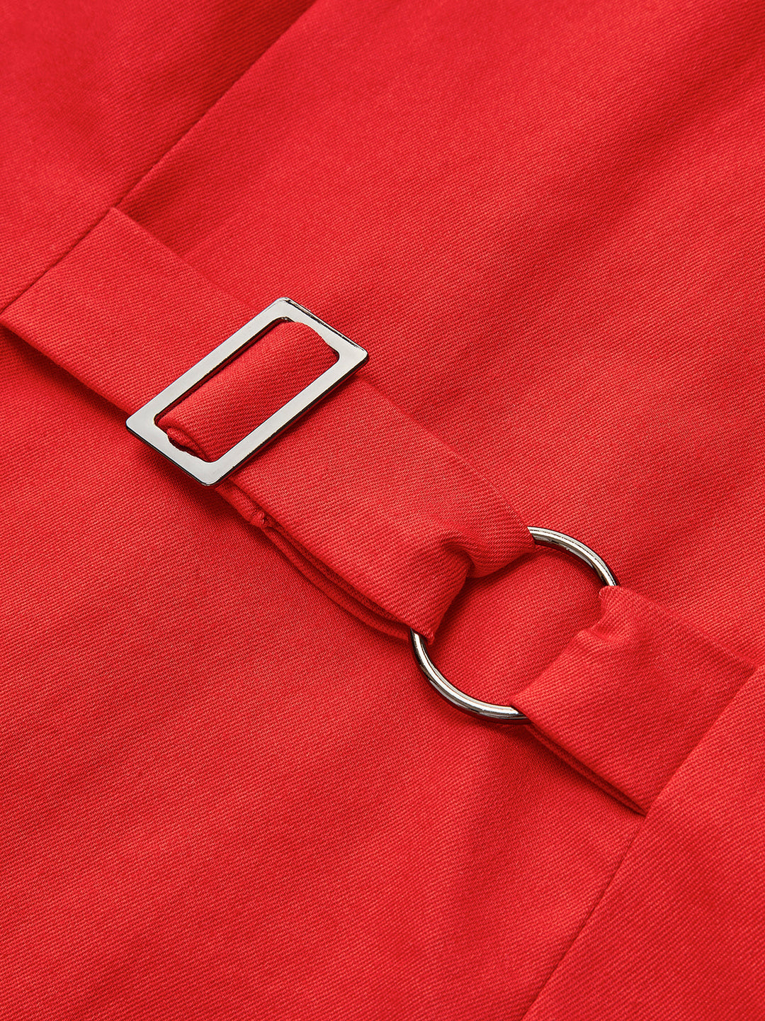 Robe Courte Sans Manches à Boutons sur le Devant