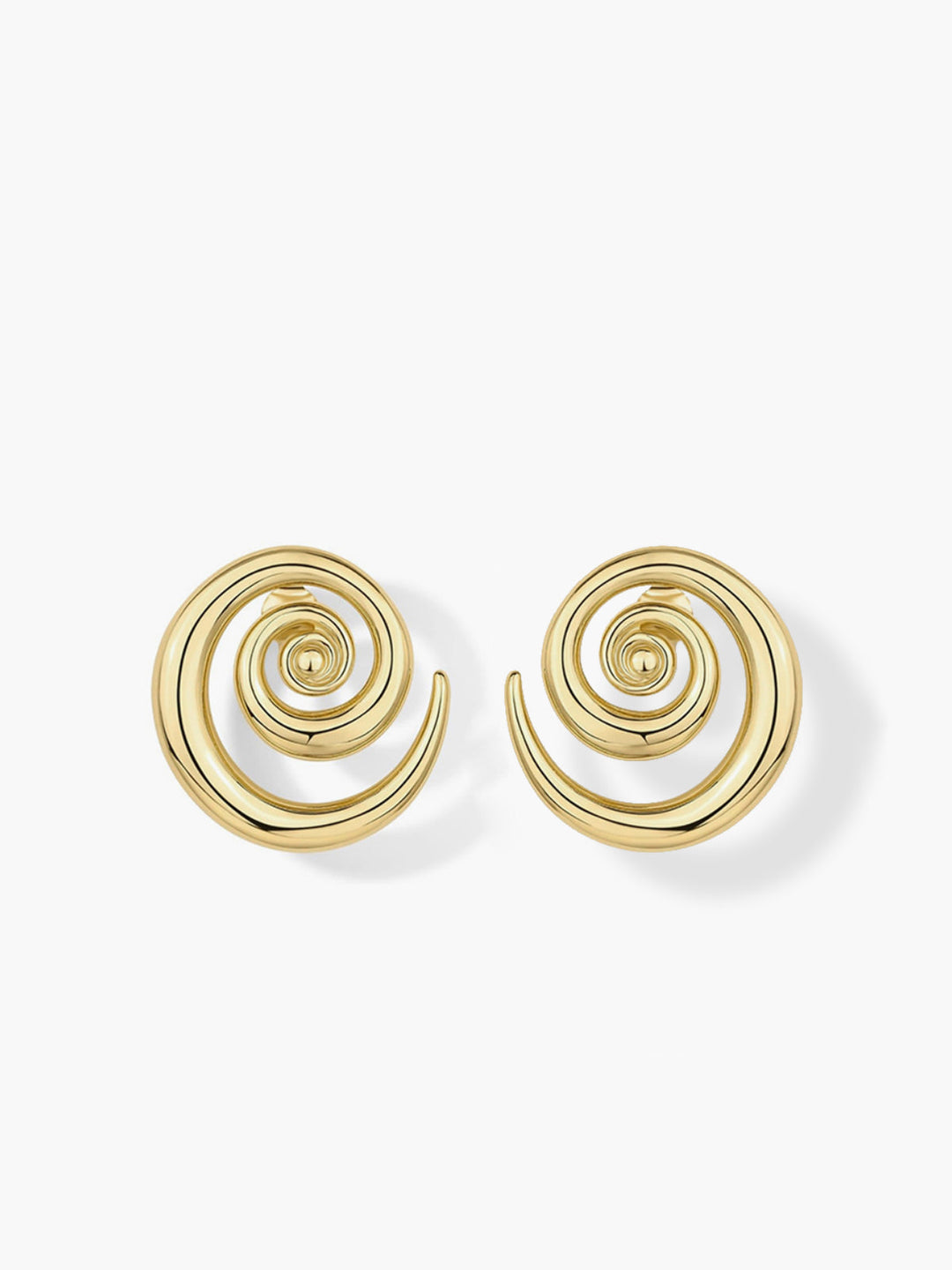 Boucles d'oreilles tourbillon dorées
