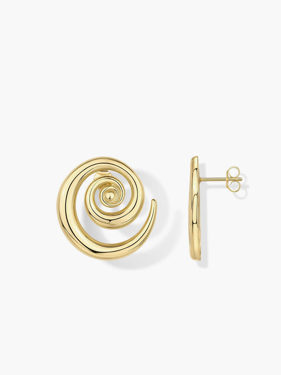 Boucles d'oreilles tourbillon dorées