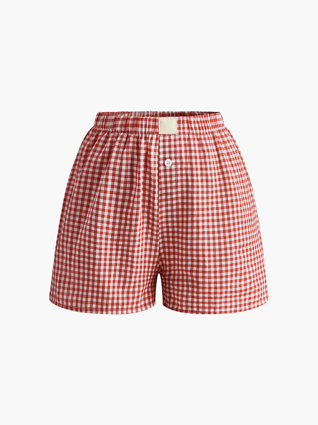 Shorts à carreaux boutonnés