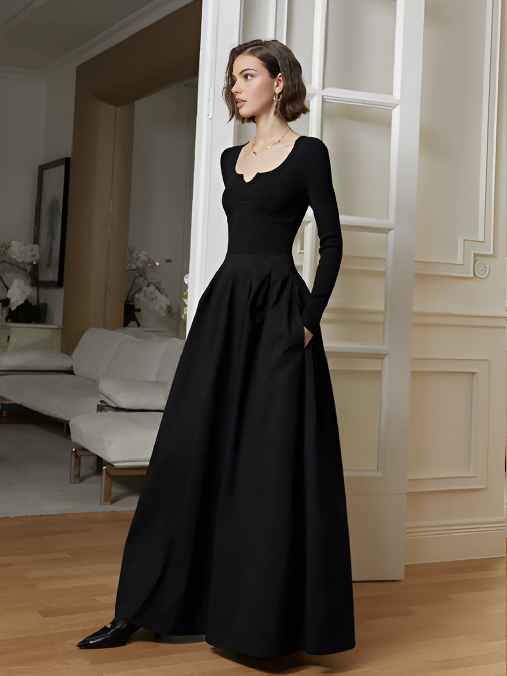 Robe à panneaux élégante style parapluie