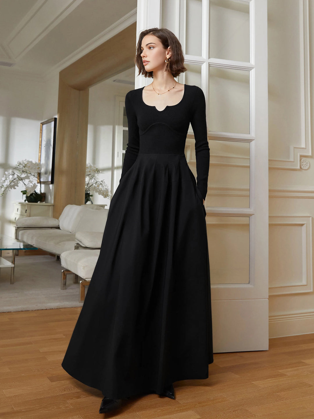 Robe à panneaux élégante style parapluie