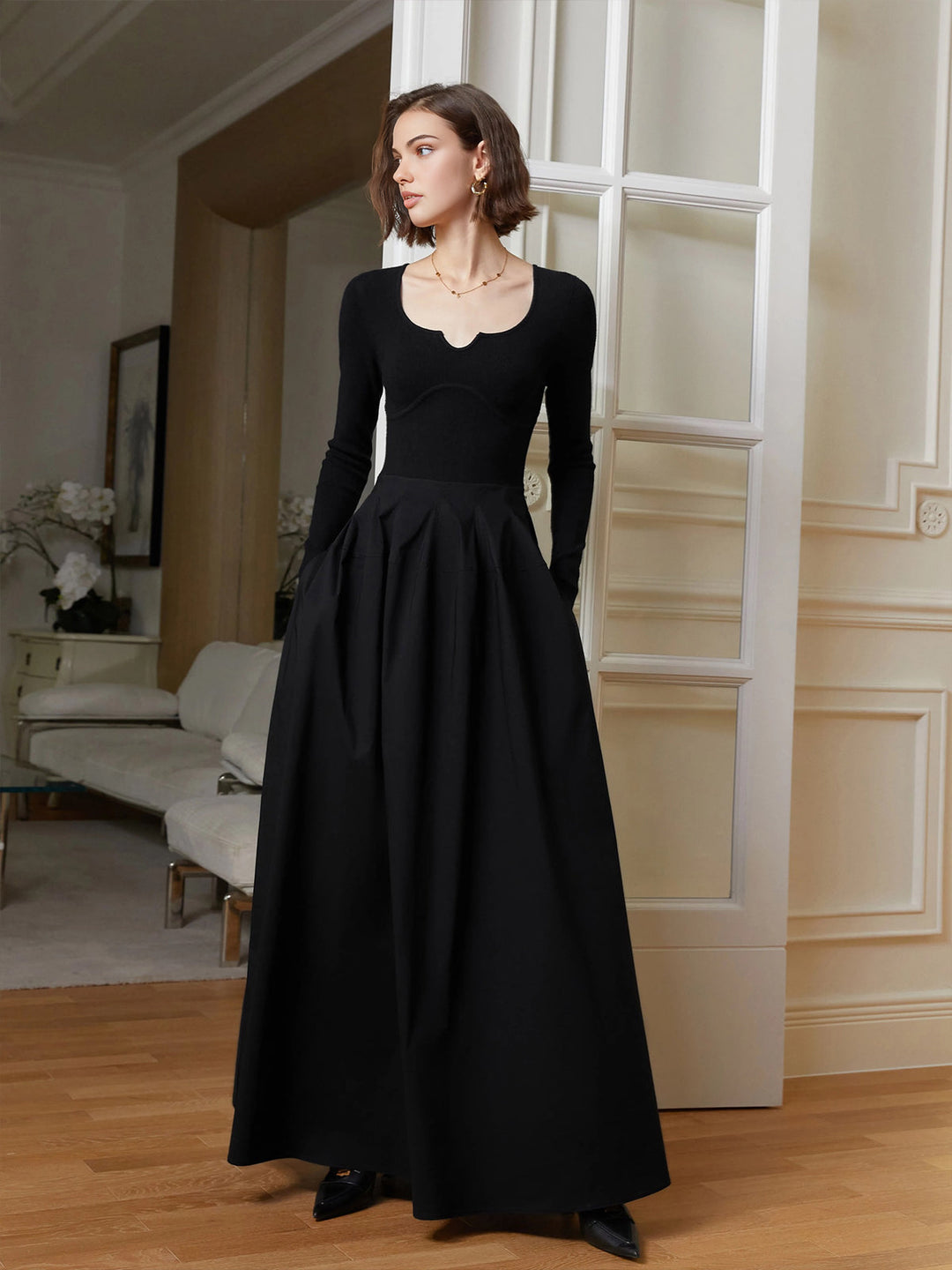 Robe à panneaux élégante style parapluie
