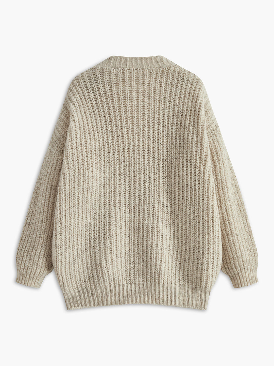 Cardigan en V avec Passepoil Contrastant et Poches