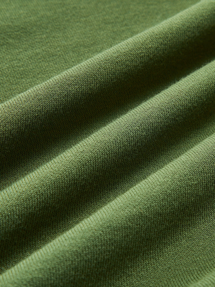 Sweatshirt Col Ras du Cou en Coton Uni