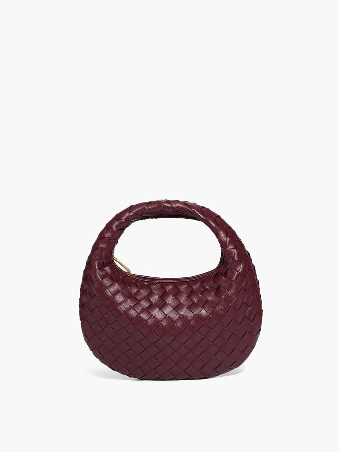 Sac à main zippé tissé arrondi