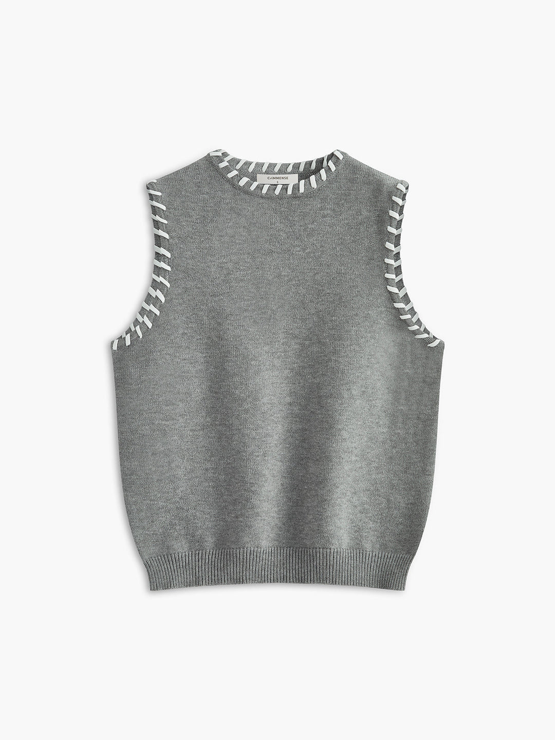 Ensemble Jupe Sans Manches à Bordure Contrastée