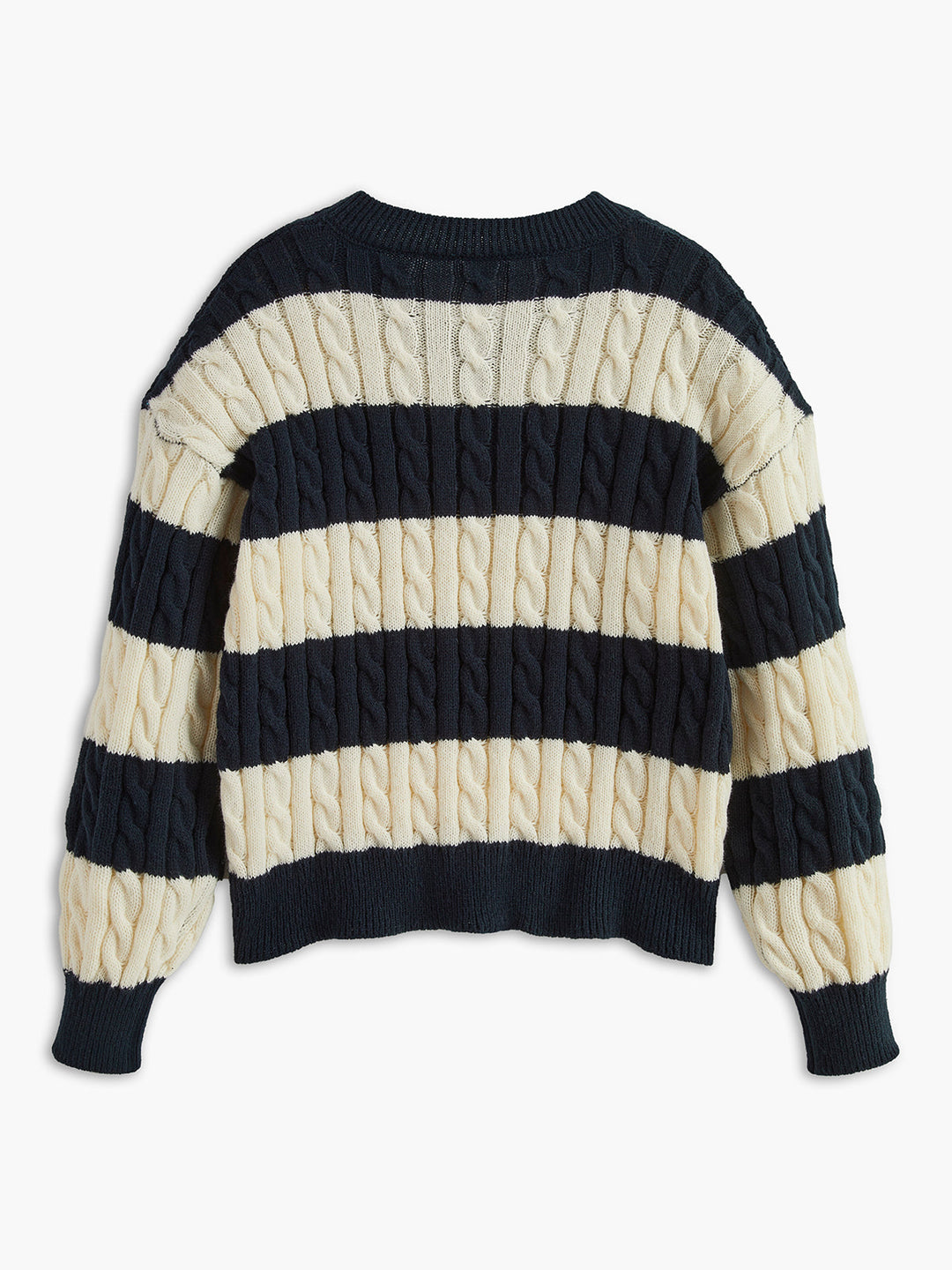 Pull Col V Rayé en Tricot