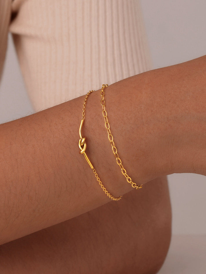 Bracelet double nœud élégant