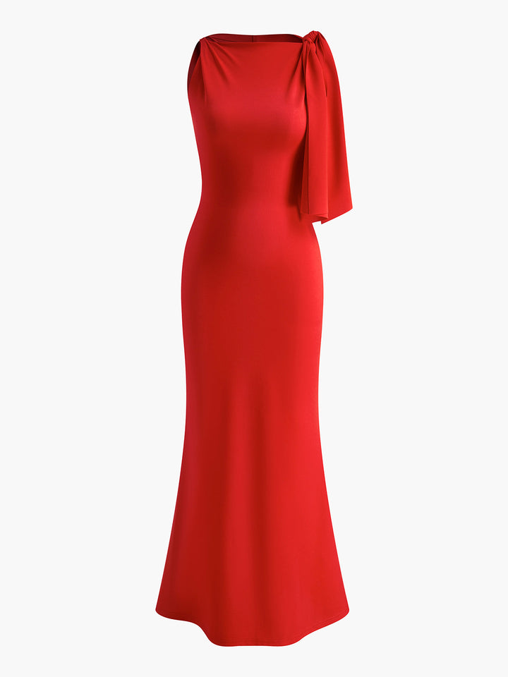 Robe Longue Sans Manches Nouée Bien-Aimée