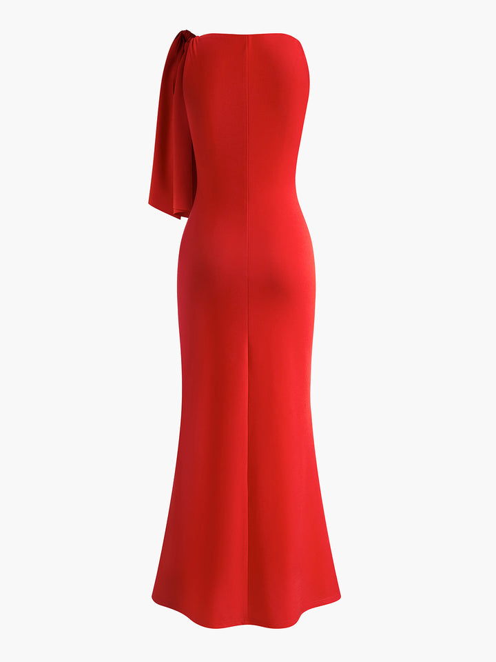 Robe Longue Sans Manches Nouée Bien-Aimée