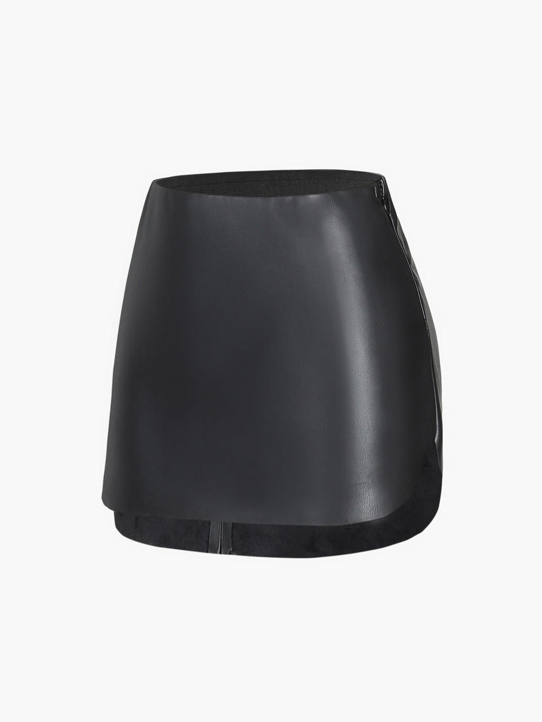Mini-jupe zippée en faux cuir