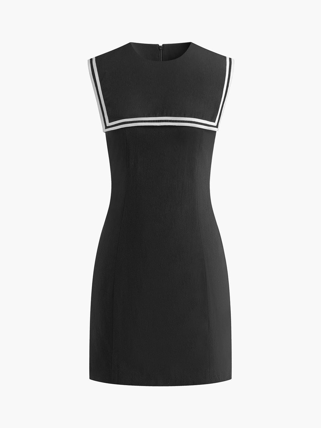 Robe Courte en Coton & Lin à Bords Contrastés