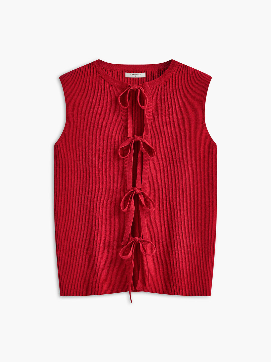 Gilet Pull Col Cravate Côtelé