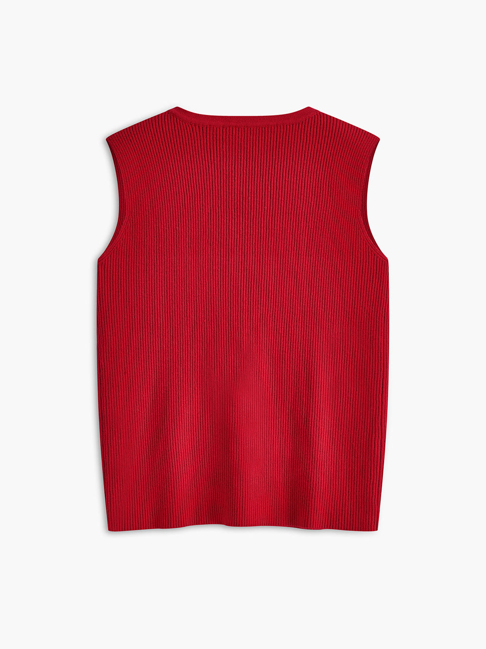 Gilet Pull Col Cravate Côtelé