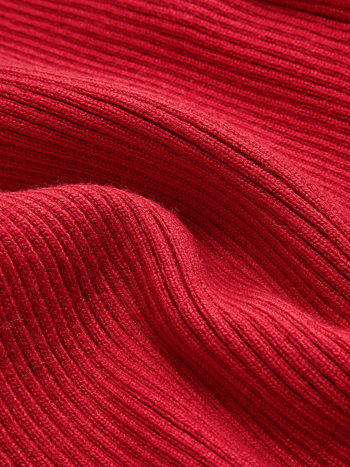 Gilet Pull Col Cravate Côtelé
