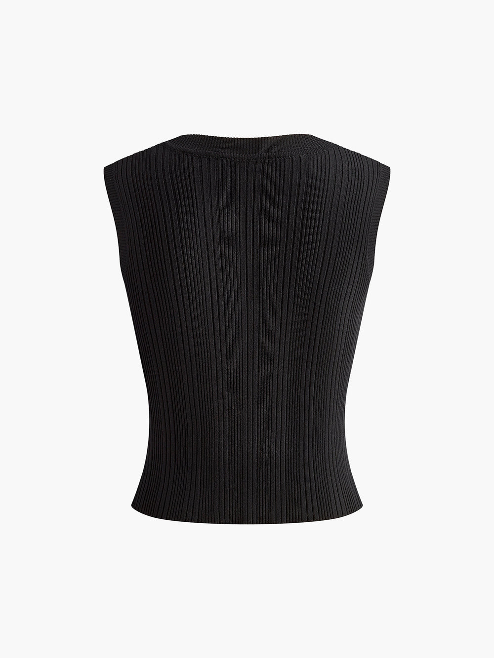Gilet sans manches en tricot extensible orné de perles