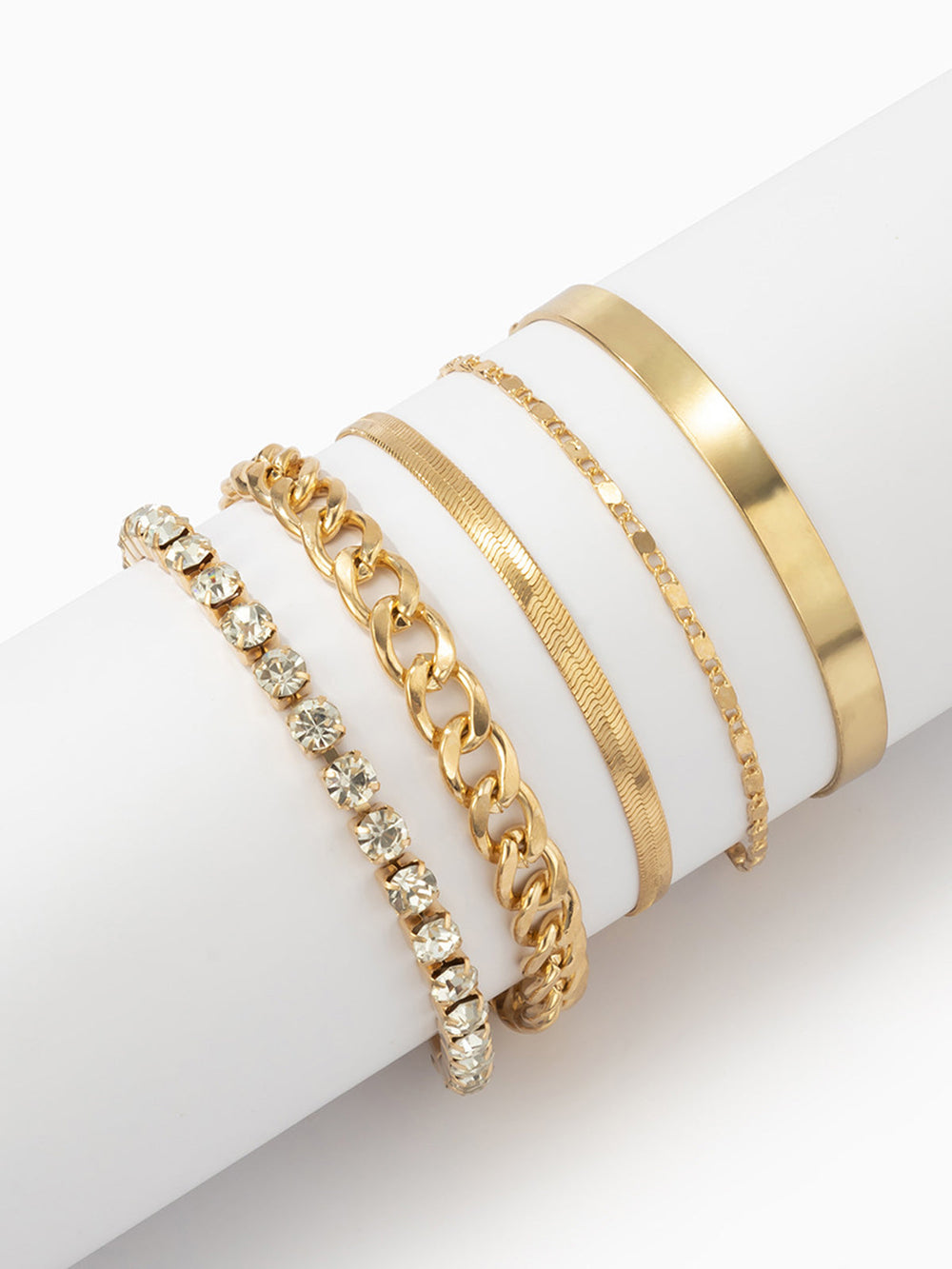 Bracelet Chaîne Serpent Strass 5pcs