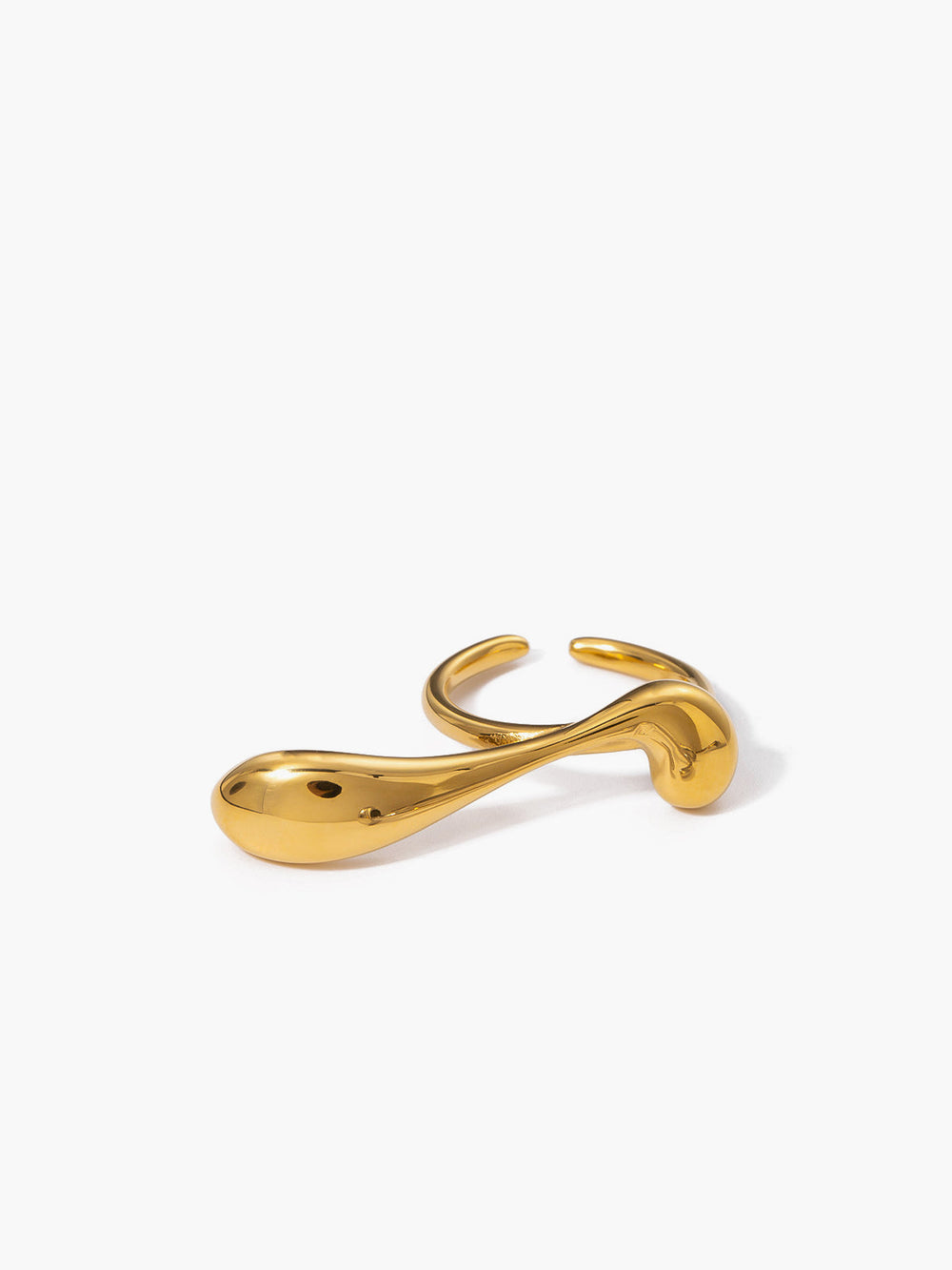 Bague Ouverte Goutte d'Eau Irrégulière