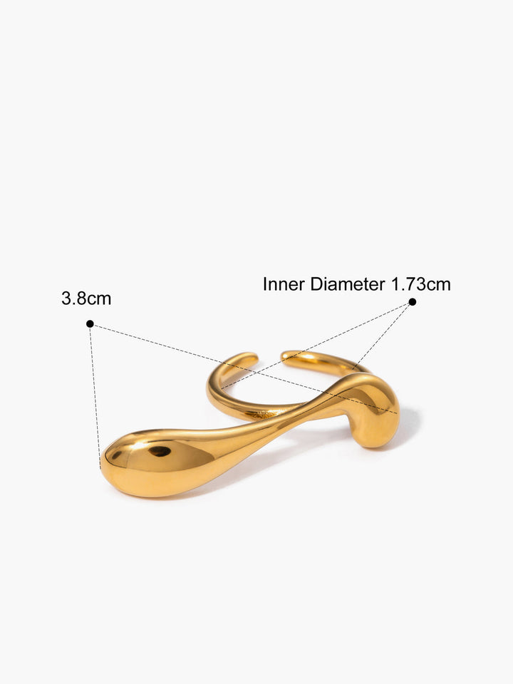 Bague Ouverte Goutte d'Eau Irrégulière